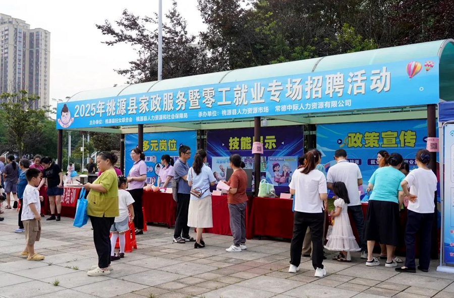 助力“她”就业——桃源县妇联举办家政服务暨零工就业专场招聘活动