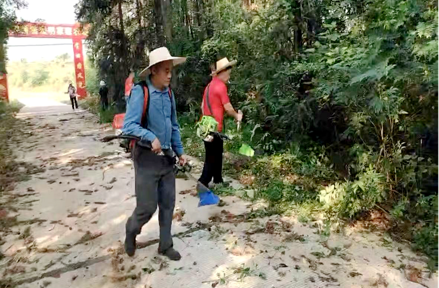 架橋鎮(zhèn)先鋒村：干群合力清障扮靚鄉(xiāng)村環(huán)境