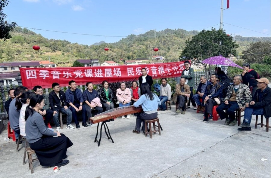 理公港镇：四季音乐党课进屋场 民乐乡音携手传党声