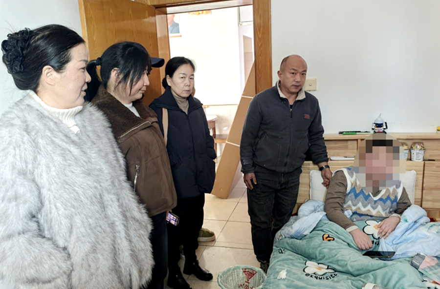 三阳港镇：寒冬送温暖 关怀残疾人