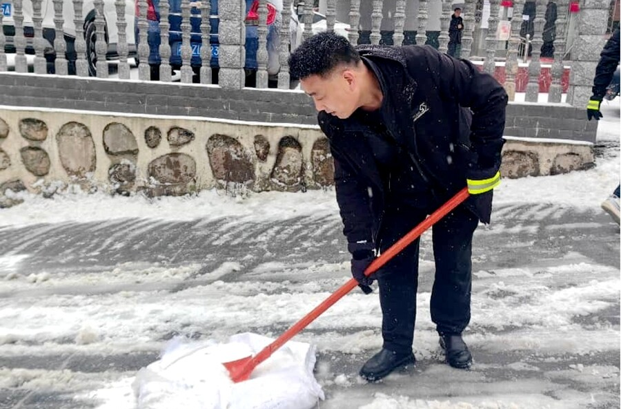 风雪中的暖流：龙潭镇干群合力应对低温雨雪冰冻天气