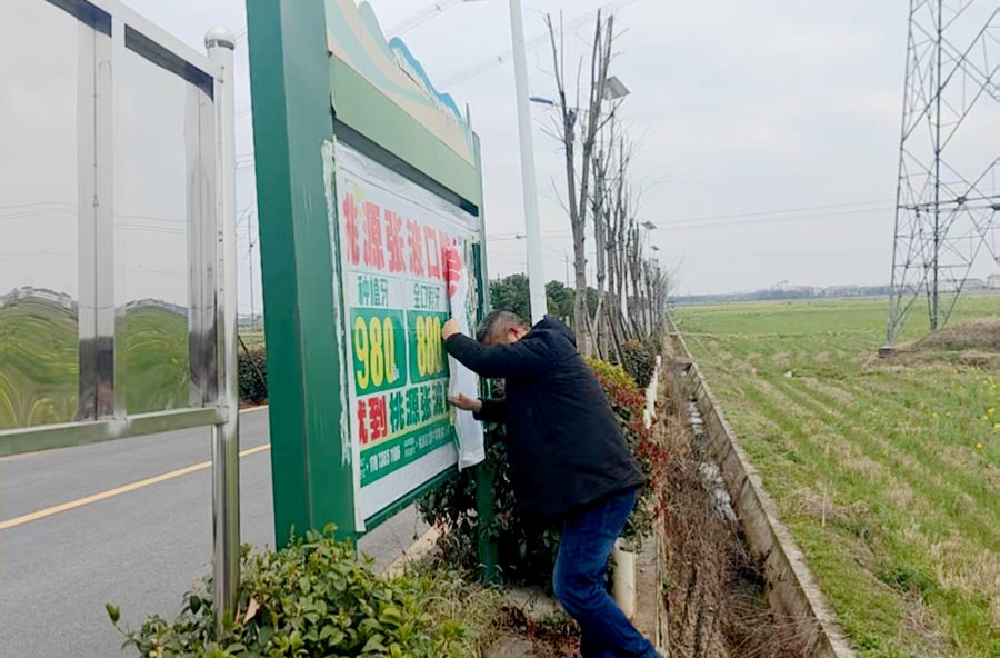 收心归位干劲足 环境整治再发力——枫树乡综合行政执法大队迅速开展“牛皮癣”广告专项清理行动
