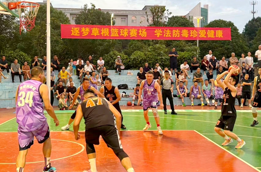 禁毒宣传走进草根篮球联赛 桃源县茶庵铺镇创新打造禁毒“移动课堂”