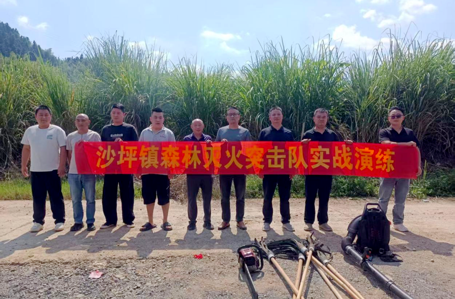 以练筑防 | 沙坪镇开展秋季森林防灭火实战演练