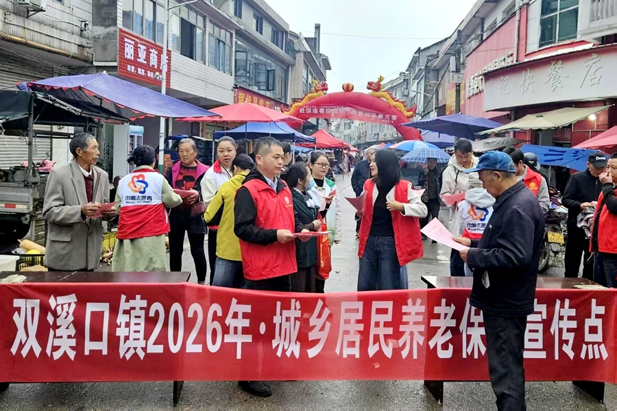 双溪口镇：社保宣传赶大集 惠民服务暖人心